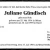 Roth Juliane 1914-1989 Todesanzeige